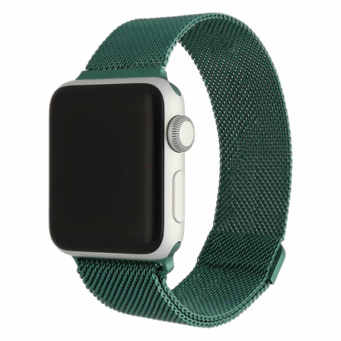 Ремешок для Apple watch 42/44/45mm Milanese Loop Band Forest green